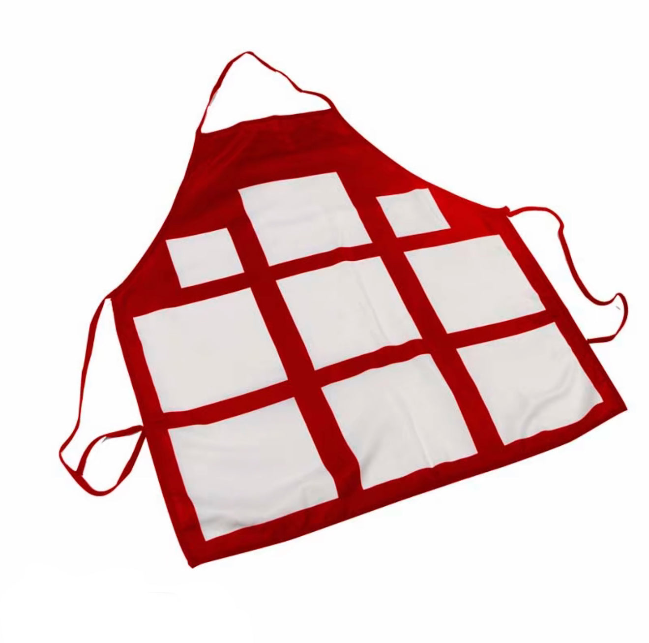 9-Panel Personalised Apron – Custom Printed 70 x 65 cm Apron in Black, Pink or Red – Create Your Own Photo Apron or Design Gift
