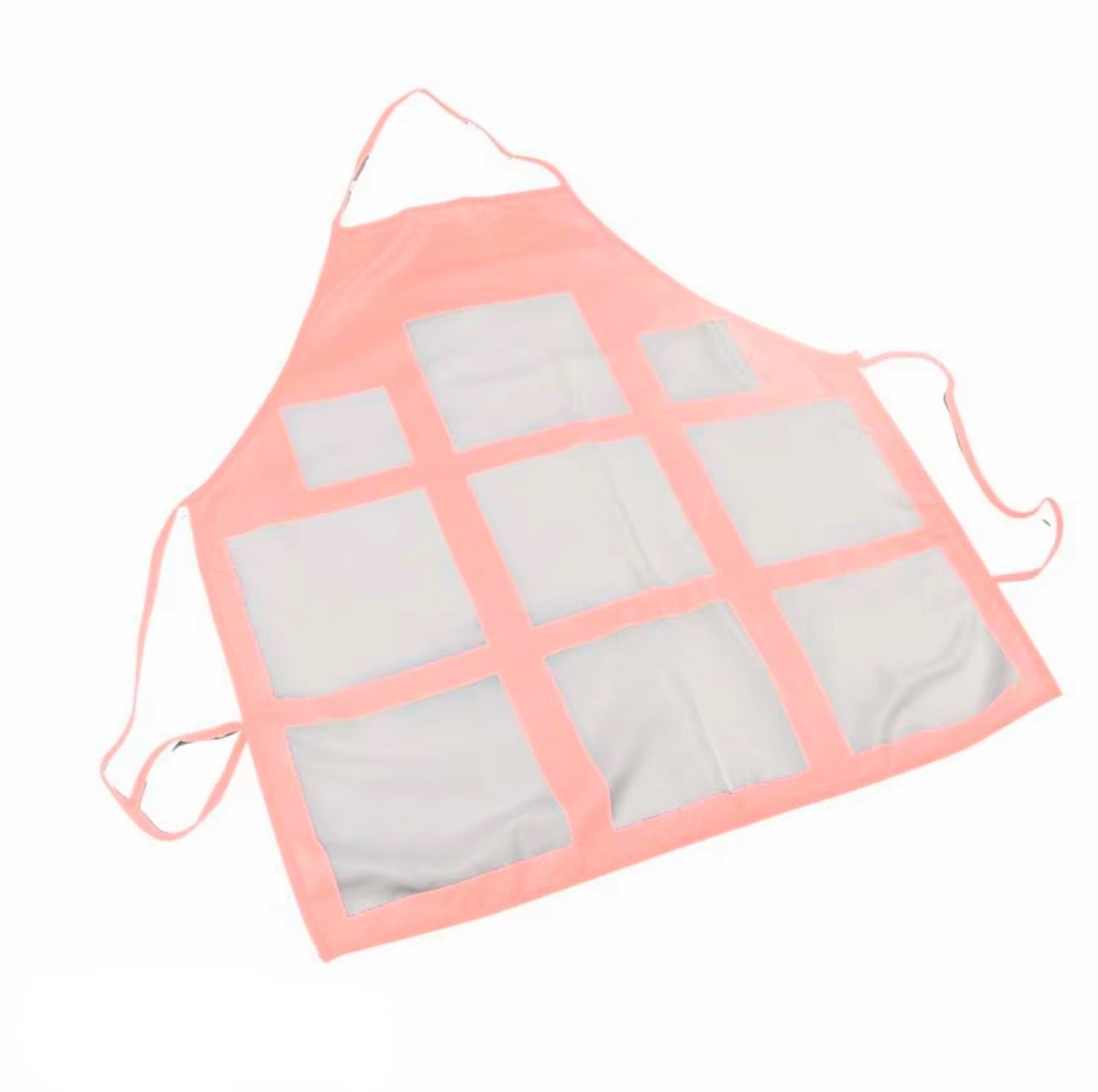9-Panel Personalised Apron – Custom Printed 70 x 65 cm Apron in Black, Pink or Red – Create Your Own Photo Apron or Design Gift