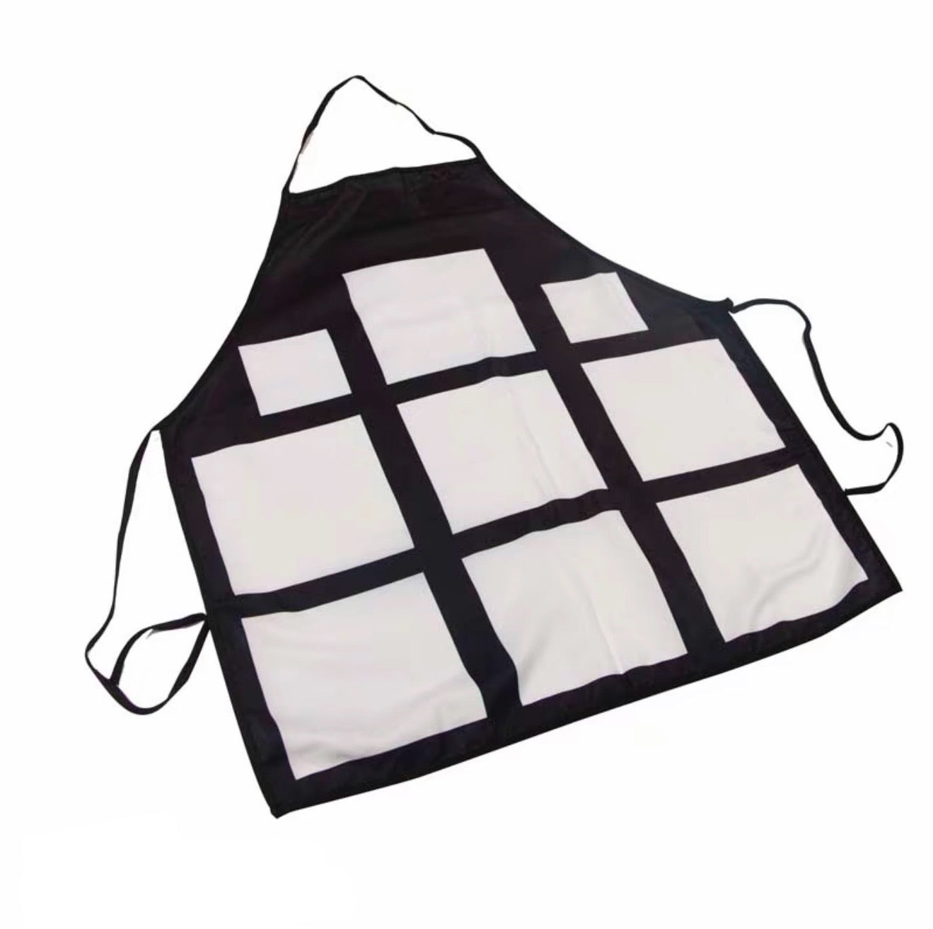 9-Panel Personalised Apron – Custom Printed 70 x 65 cm Apron in Black, Pink or Red – Create Your Own Photo Apron or Design Gift