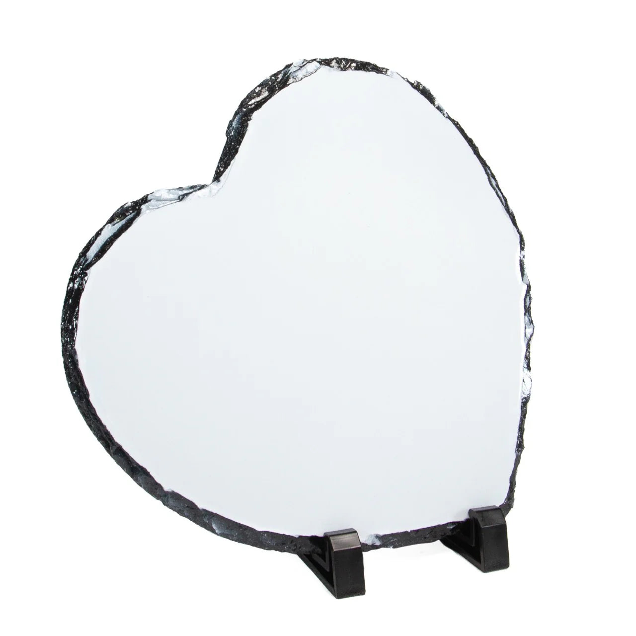 Custom Heart-Shaped Photo Slate – Personalized Keepsake Plaque
