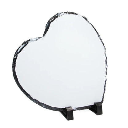 Custom Heart-Shaped Photo Slate – Personalized Keepsake Plaque