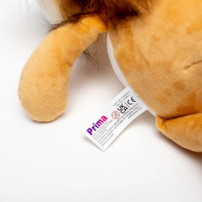 Personalised Lion Plush Toy – Custom Printed Belly – Soft Safari Keepsake – CE & UK Certified