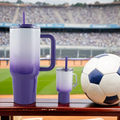 40oz Sublimatable Big Swig Tumbler – Game Day Collection + Free 4oz Mini Traveler Keychain (UK Exclusive)