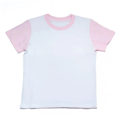 Personalised Kids’ T-Shirt & Shorts / Pyjama Set – Custom Printed, Available in Blue, Pink & Stone – Sizes 6 Months to 10 Years