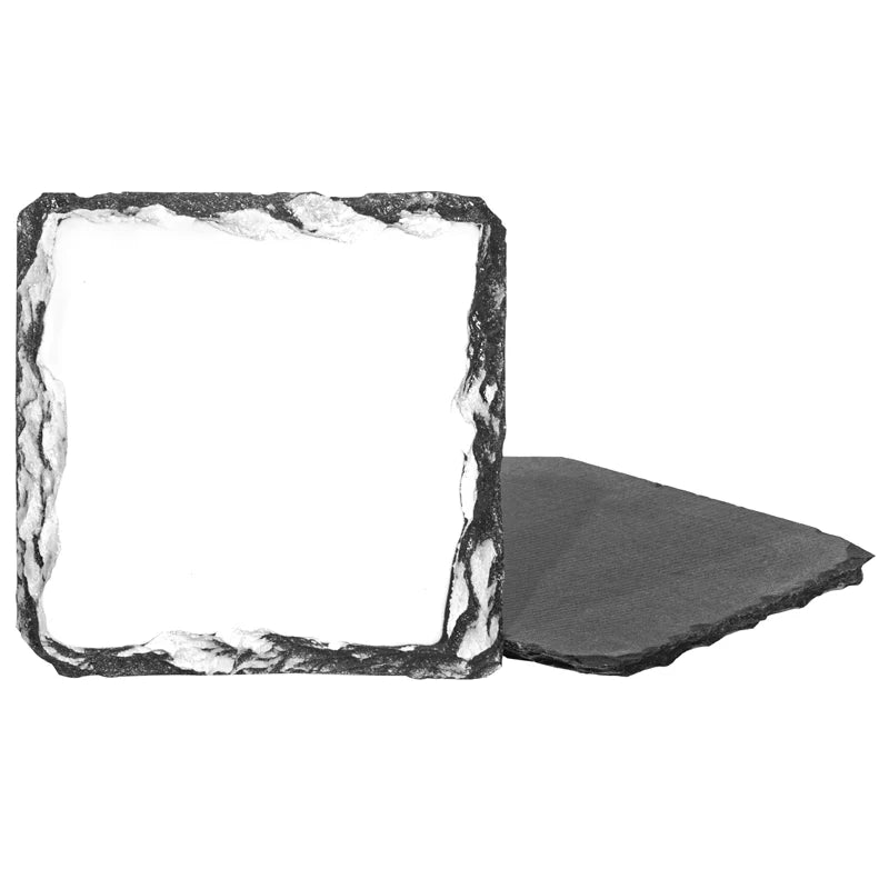 Custom Square Slate Mug Coaster  Set Of 4 – Personalized 9 × 9 cm