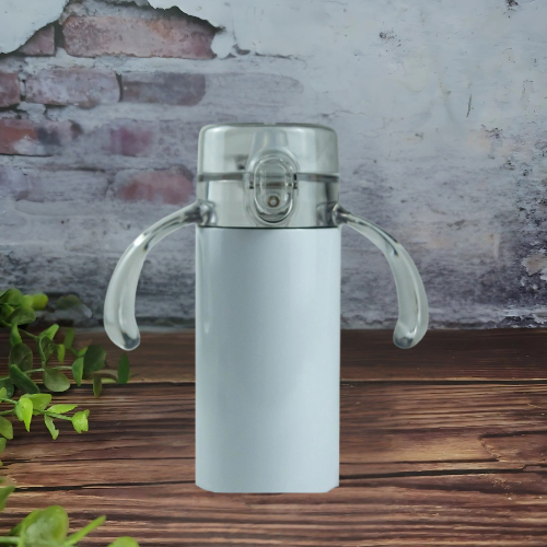 Personalised 12oz 2-in-1 Sippy Cup – Custom Printed Stainless Steel Cup with Sippy Lid, Slider Lid & Straw – Kids & Toddler Gift
