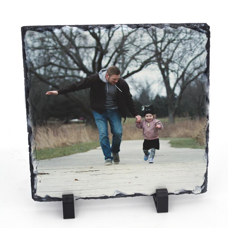Custom Square Photo Slate – Personalized Matte & Gloss Plaques