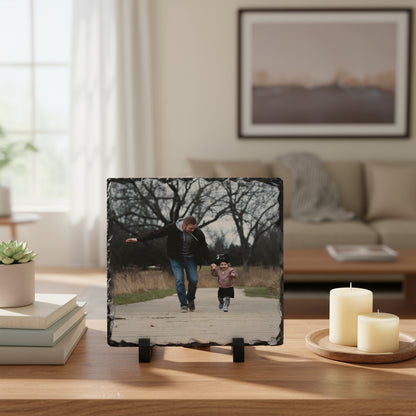 Custom Square Photo Slate – Personalized Matte & Gloss Plaques