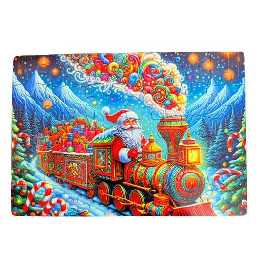Personalised Christmas Jigsaw Puzzle – 30 Piece Wooden Puzzle | 10 x 7 Inches MDF