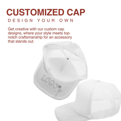 White Caps with Custom Print – Perfect for Events & Promotions