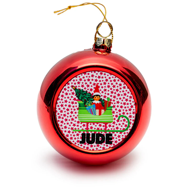 Personalised Custom Christmas Baubles – Pack of 5 Colours | Printable Insert Ornaments