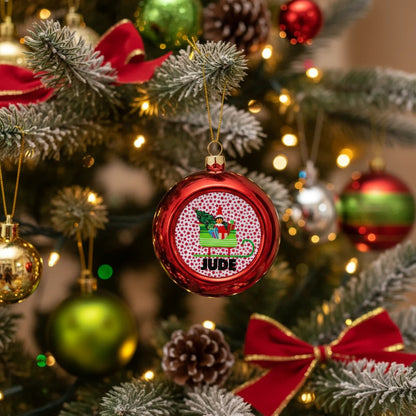 Personalised Custom Christmas Baubles – Pack of 5 Colours | Printable Insert Ornaments