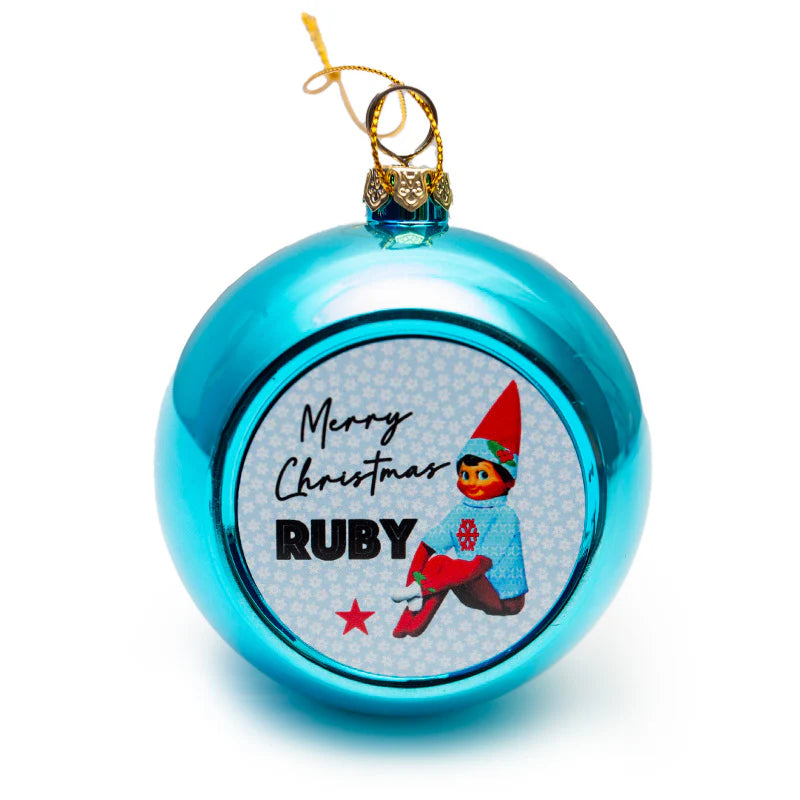 Personalised Custom Christmas Baubles – Pack of 5 Colours | Printable Insert Ornaments