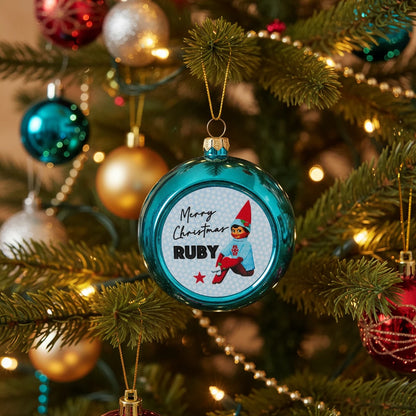 Personalised Custom Christmas Baubles – Pack of 5 Colours | Printable Insert Ornaments