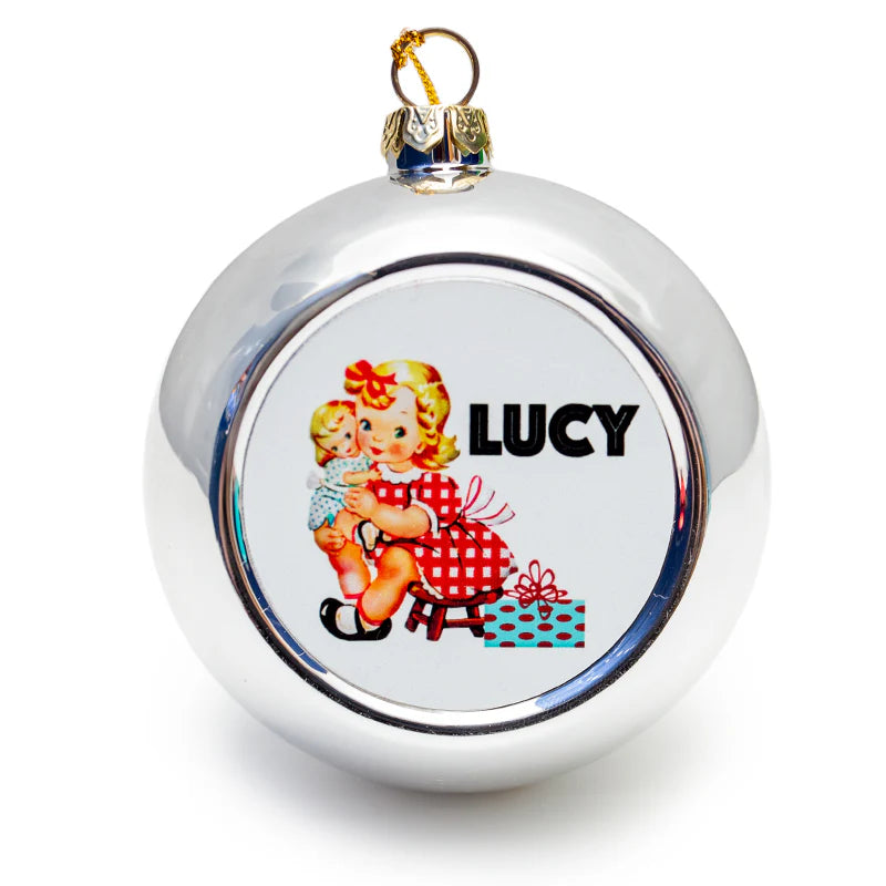 Personalised Custom Christmas Baubles – Pack of 5 Colours | Printable Insert Ornaments