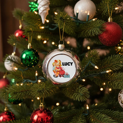 Personalised Custom Christmas Baubles – Pack of 5 Colours | Printable Insert Ornaments