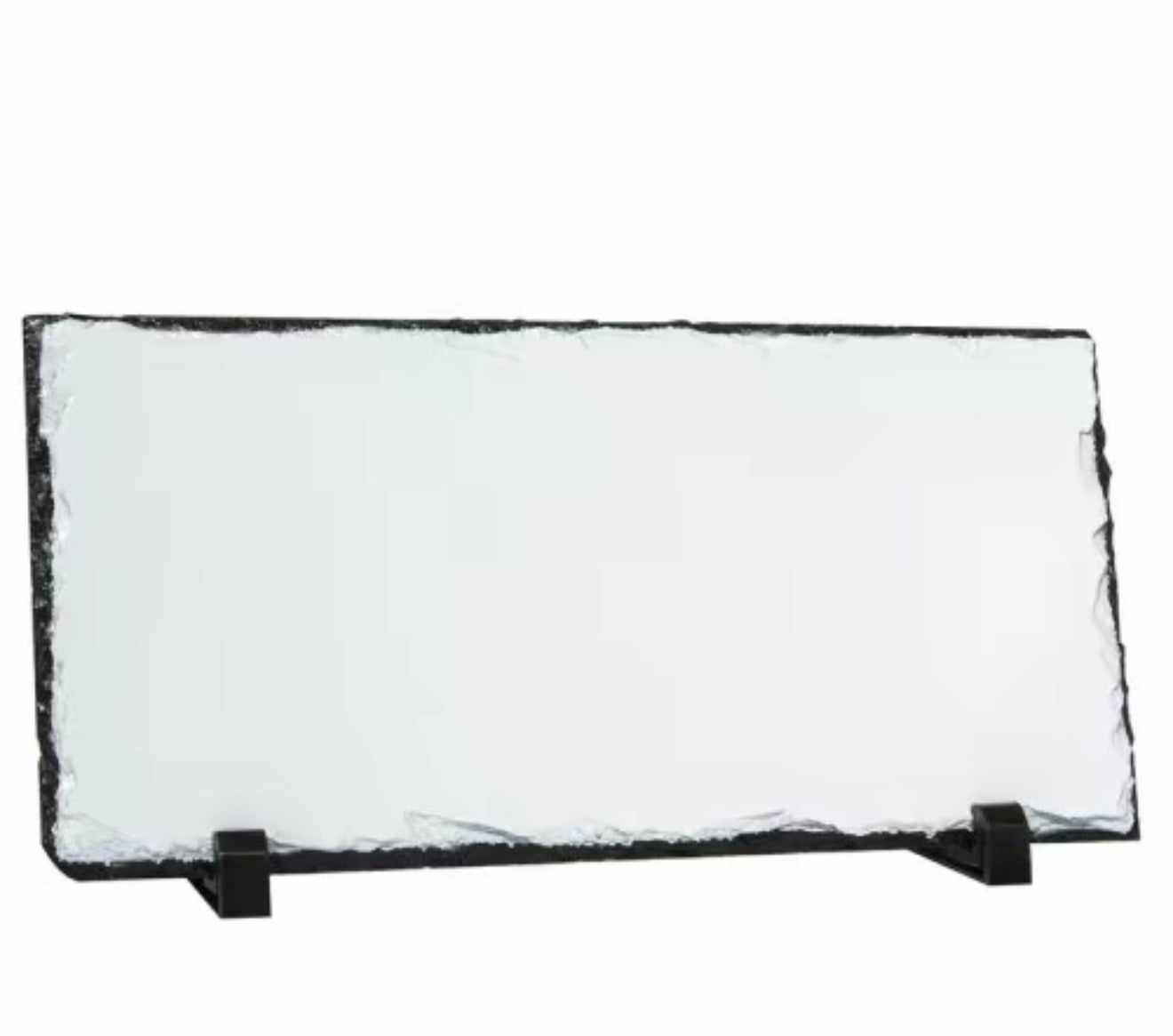 Custom Rectangle Photo Slate – Personalized Natural Rock Plaque (3 Sizes)