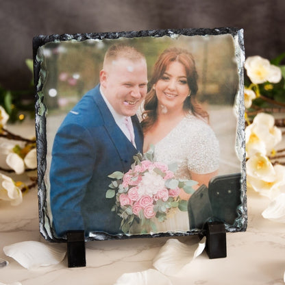 Custom Square Photo Slate – Personalized Matte & Gloss Plaques
