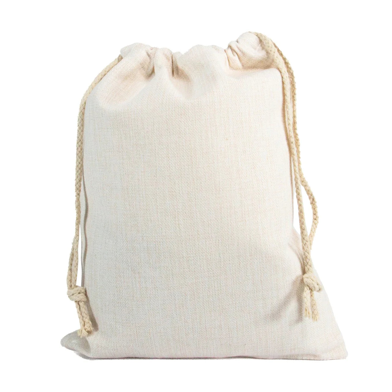 Personalised Linen Christmas Sack with Natural Rope – Small & Large Sizes | Festive Gift Bag